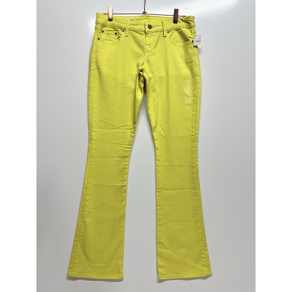 GAP Pants Yellow Size 27/4 Low Rise‎ Stretch Flare